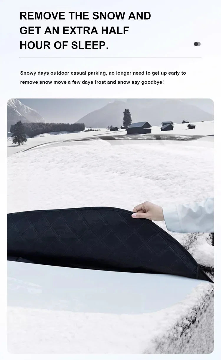 Magnetic Car Windshield Snow Cover – Snow, Ice & Frost Protector