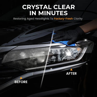 Car Headlight Restorer – 180ml Headlight Restoration Cleaner & Polish with Sponge