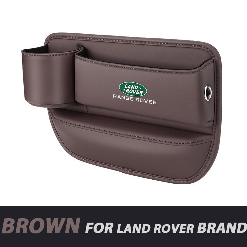 Leather Car Seat Organizer with Cup Holder | Luckmeko