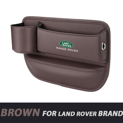 Leather Car Seat Organizer with Cup Holder | Luckmeko