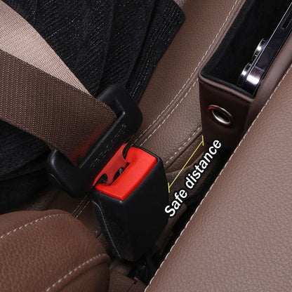 Leather Car Seat Organizer with Cup Holder | Luckmeko
