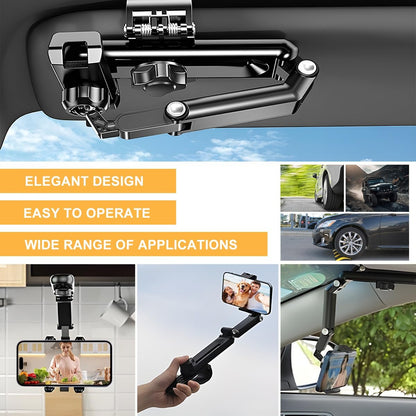 Universal 360° Rotating Car Phone Holder – Retractable, Stable & Hands-Free