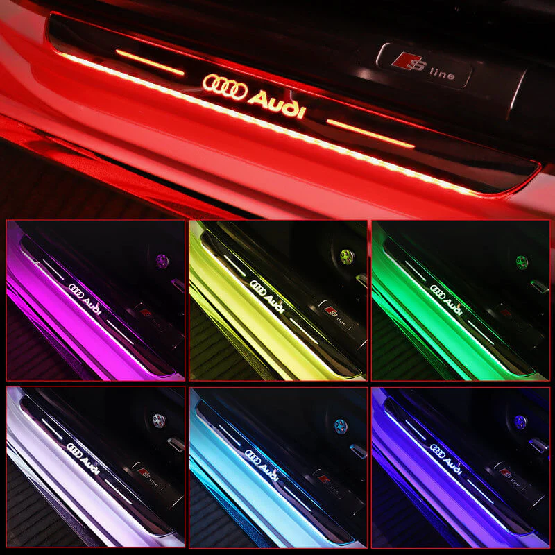 LED Car Door Sill Protector – Illuminated Anti-Scratch Door Sill Plate
