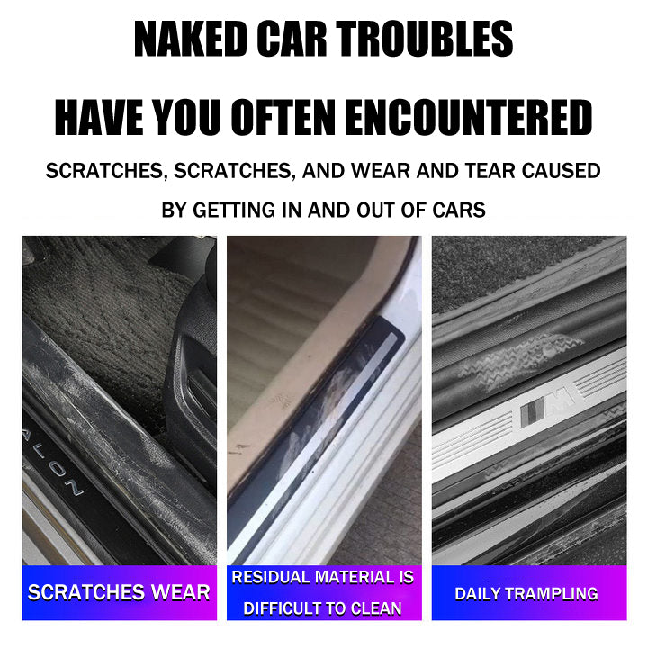4PCS Car Door Sill Protector – Anti-Scratch Decorative Door Sill Strips