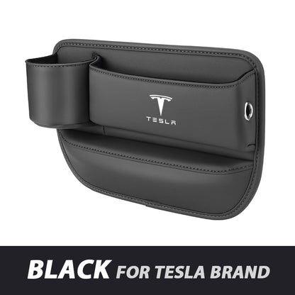 Leather Car Seat Organizer with Cup Holder | Luckmeko
