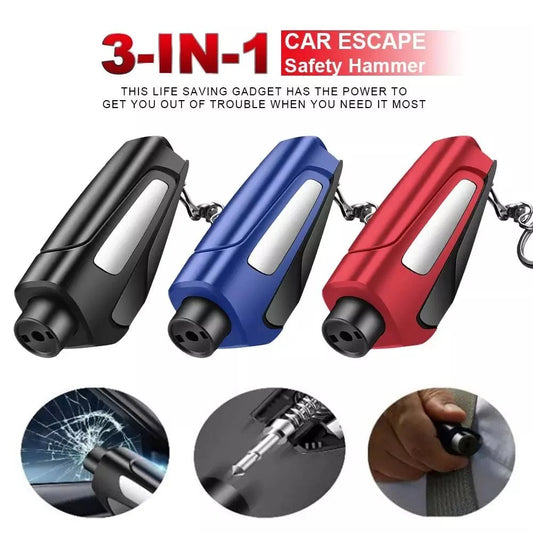 3-in-1 Car Window Breaker, Emergency Escape Tool & Seat Belt Cutter