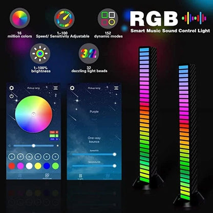 Wireless RGB Light Bar – Sound-Activated LED Music Sync Ambient Lighting