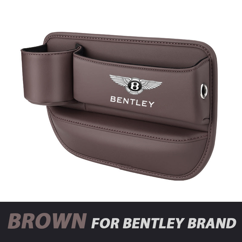 Leather Car Seat Organizer with Cup Holder | Luckmeko
