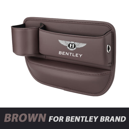 Leather Car Seat Organizer with Cup Holder | Luckmeko