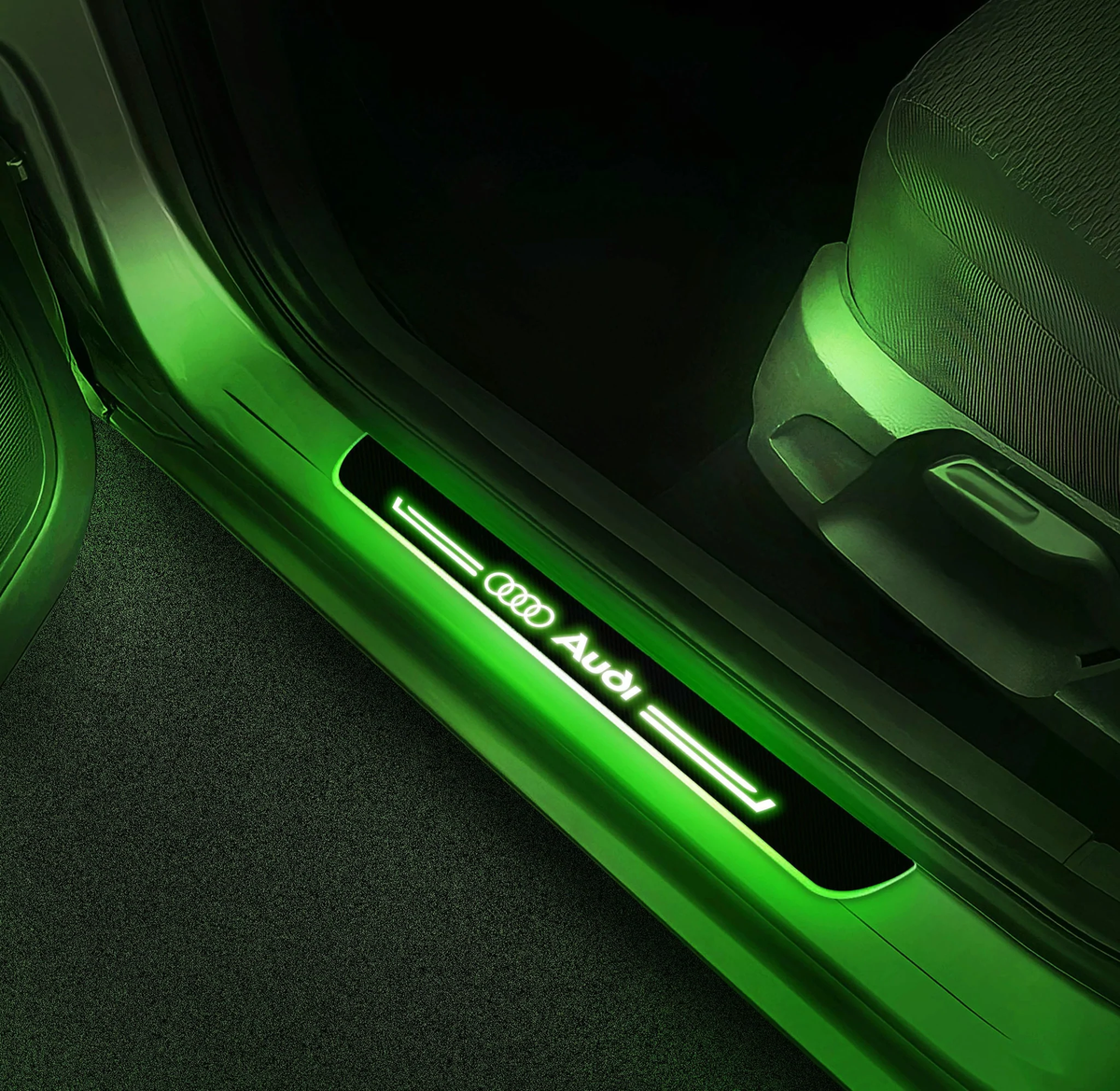 LED Car Door Sill Protector – Illuminated Anti-Scratch Door Sill Plate