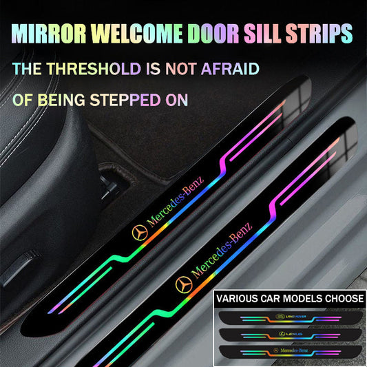 4PCS Car Door Sill Protector – Anti-Scratch Decorative Door Sill Strips