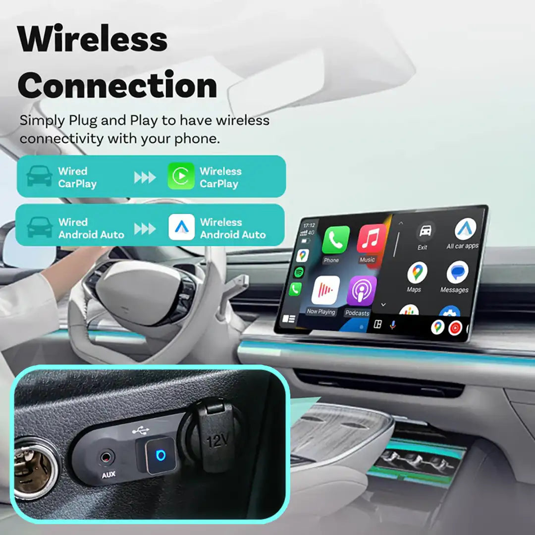 Ottocast Mini 3.0 Ultra Cube Wireless CarPlay & Android Auto Adapter for Cars