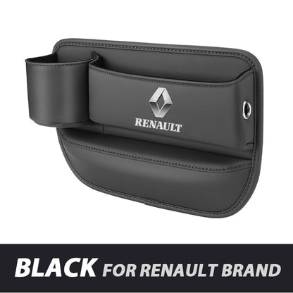 Leather Car Seat Organizer with Cup Holder | Luckmeko