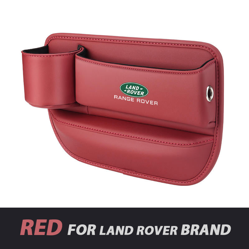 Leather Car Seat Organizer with Cup Holder | Luckmeko