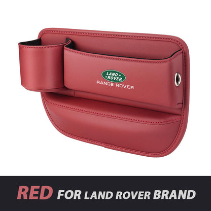 Leather Car Seat Organizer with Cup Holder | Luckmeko