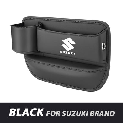 Leather Car Seat Organizer with Cup Holder | Luckmeko