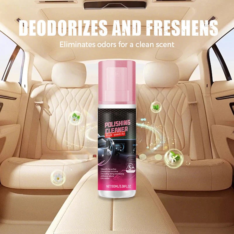 Car Interior Cleaner & Polish – Shine and Protect Dashboard, Leather & Plastic