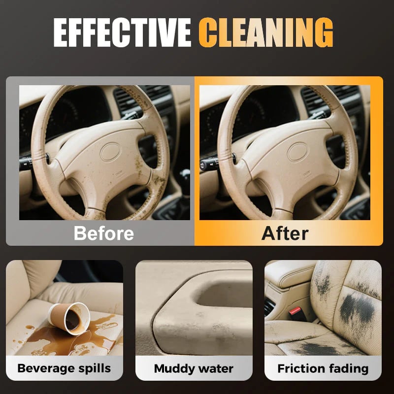 Car Interior Cleaner & Polish – Shine and Protect Dashboard, Leather & Plastic