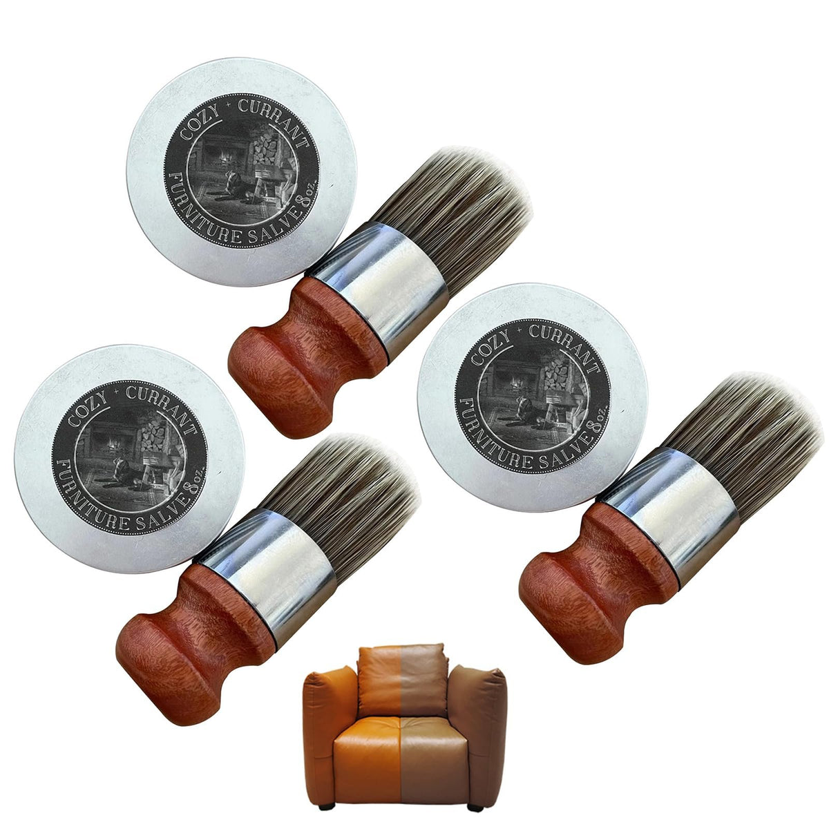 Car Leather Repair Cream – Leather Restorer & Conditioner with Cleaning Brush