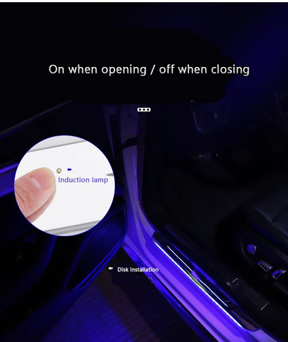 LED Car Door Sill Protector – Illuminated Anti-Scratch Door Sill Plate