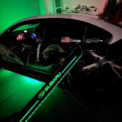 LED Car Door Sill Protector – Illuminated Anti-Scratch Door Sill Plate