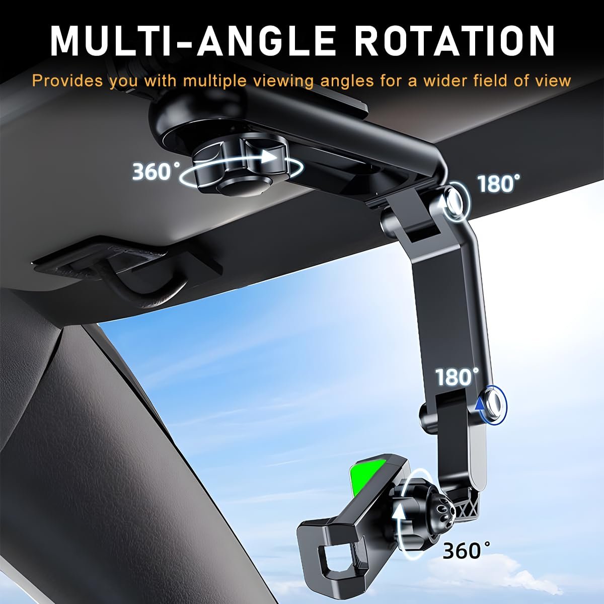 Universal 360° Rotating Car Phone Holder – Retractable, Stable & Hands-Free
