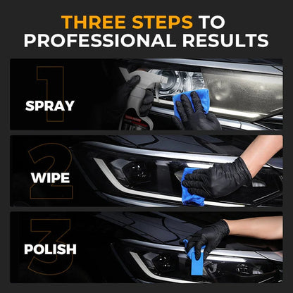 Car Headlight Restorer – 180ml Headlight Restoration Cleaner & Polish with Sponge