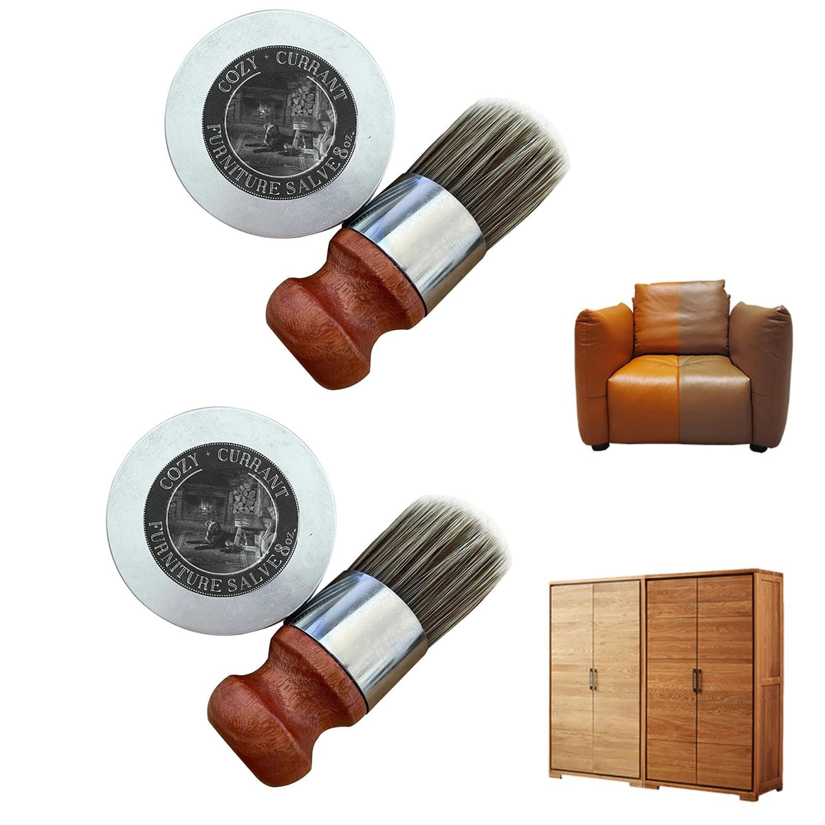 Car Leather Repair Cream – Leather Restorer & Conditioner with Cleaning Brush