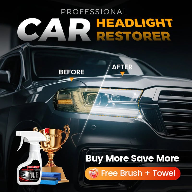 Car Headlight Restorer – 180ml Headlight Restoration Cleaner & Polish with Sponge