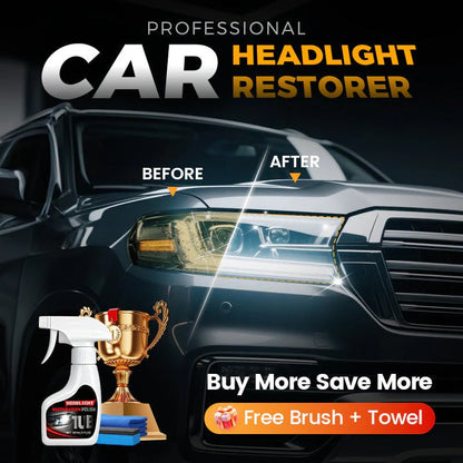 Car Headlight Restorer – 180ml Headlight Restoration Cleaner & Polish with Sponge