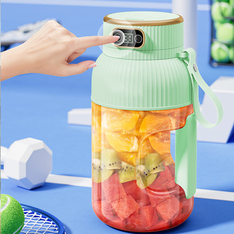 Portable Car Juicer – USB Rechargeable Blender Cup with Digital Display