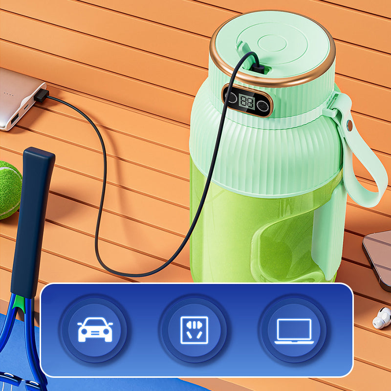 Portable Car Juicer – USB Rechargeable Blender Cup with Digital Display