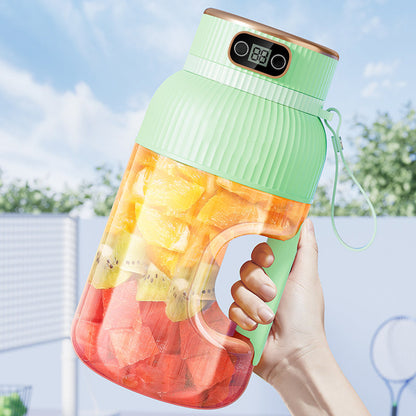 Portable Car Juicer – USB Rechargeable Blender Cup with Digital Display