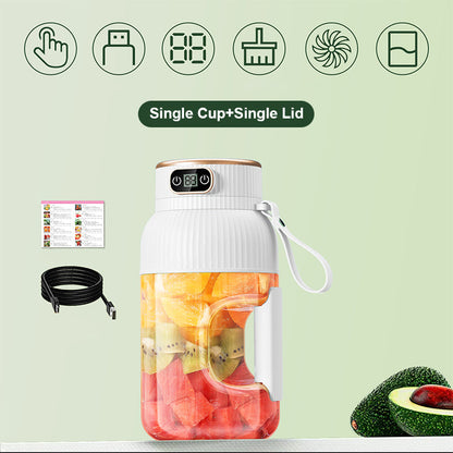 Portable Car Juicer – USB Rechargeable Blender Cup with Digital Display