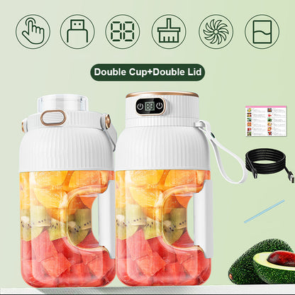 Portable Car Juicer – USB Rechargeable Blender Cup with Digital Display