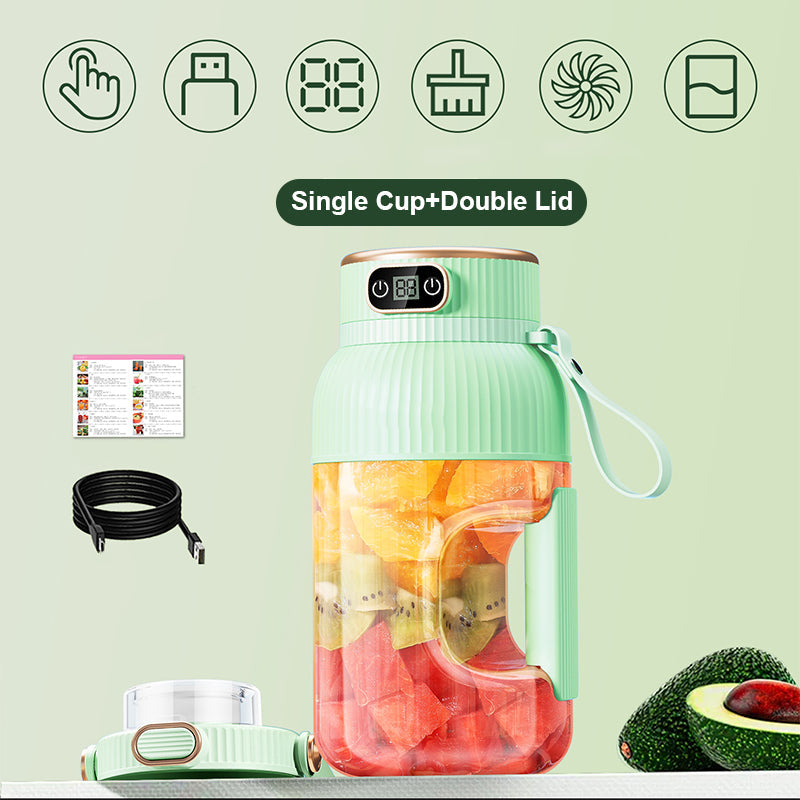 Portable Car Juicer – USB Rechargeable Blender Cup with Digital Display