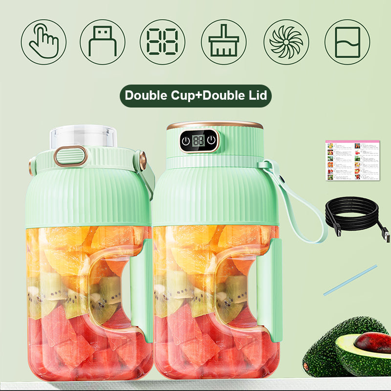 Portable Car Juicer – USB Rechargeable Blender Cup with Digital Display