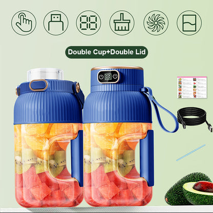Portable Car Juicer – USB Rechargeable Blender Cup with Digital Display